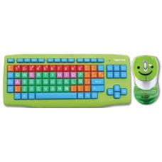 HIPSTREET KIT TECLADO/MOUSE USB KIDS BIG BUTTON PARA NIÑOS Y NIÑAS