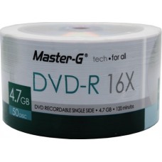 MASTER-G DVD-R 4.7GB 16X BULK 50 UNIDADES 50DMR47MGBK