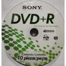 SONY DVD+R 4.7GB BULK 10 UNIDADES 10DPR47