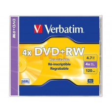 VERBATIM DVD+RW 4.7GB REGRABABLE CAJA SLIM PACK 10 UNIDADES 94520 VERBATIM DVD+RW 4.7GB REGRABABLE CAJA SLIM PACK 10 UNIDADES 94520