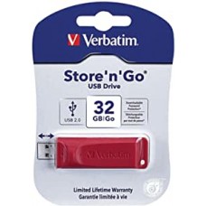 VERBATIM PENDRIVE 32GB USB 2.0 SLIDER RED IPT 96806